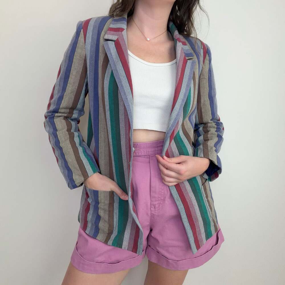 Vintage 70s Striped Blazer